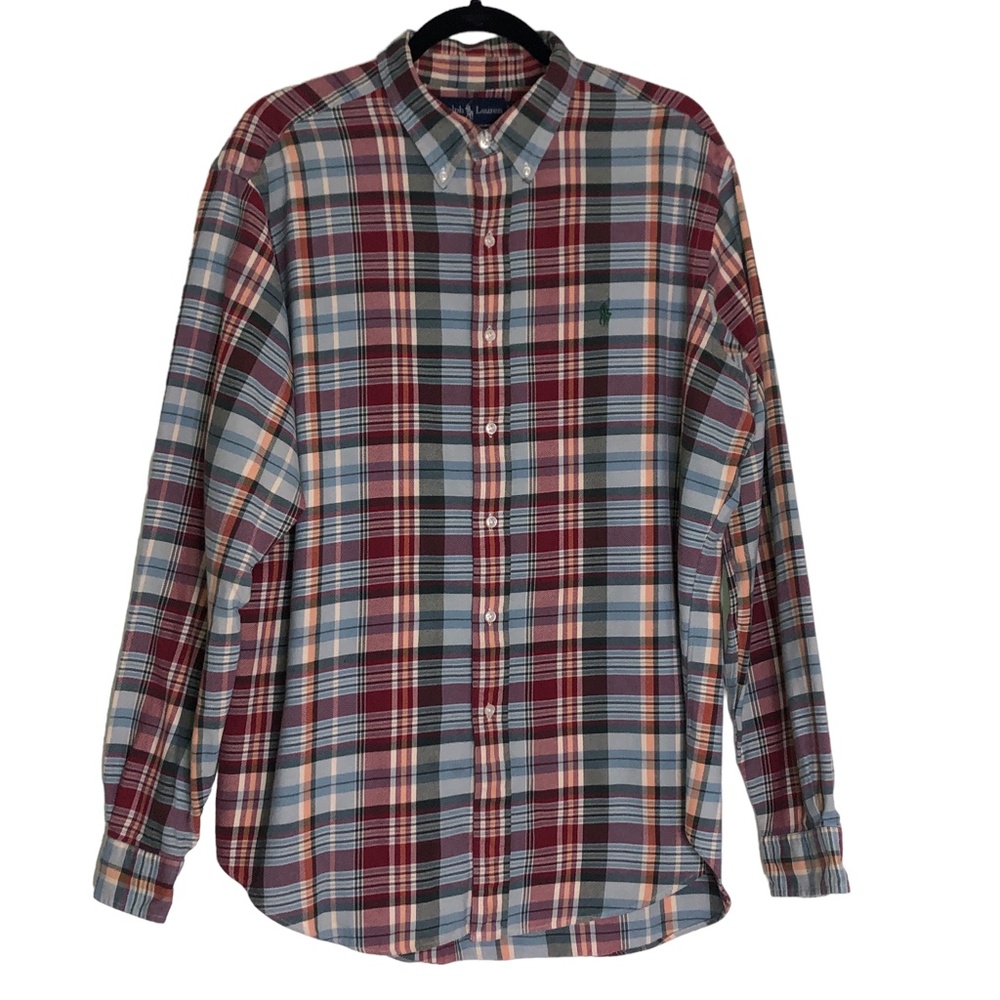 Ralph Lauren Classic Fit Plaid Button Down Shirt  Size XL - Picture 8 of 11